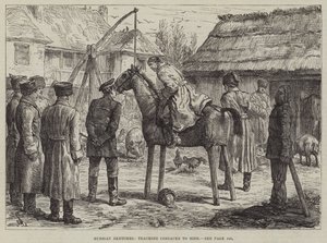 Esquisses russes, enseigner aux cosaques à monter à cheval - Johann Nepomuk Schonberg